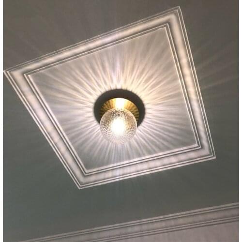 E14 Corridor Modern Ceiling Lights Copper Glass Small Ceiling Lamps for Living Room Bedroom Lighting
