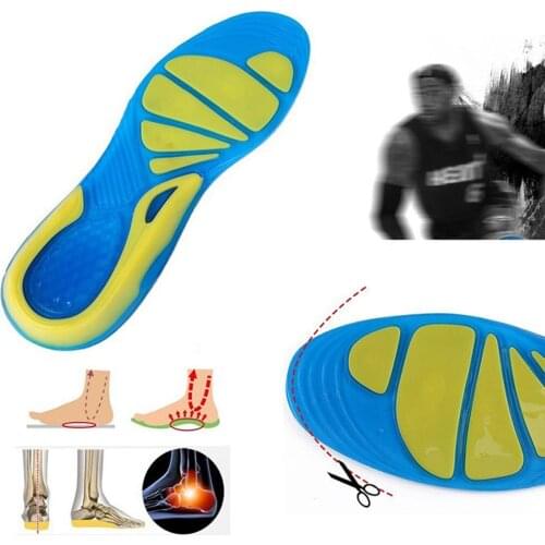 Sport Stable Military Unisex Non-Slip Running Orthopedic Insole Cushion TPE Insert Shoe Pad Foot Care Shock Absorption