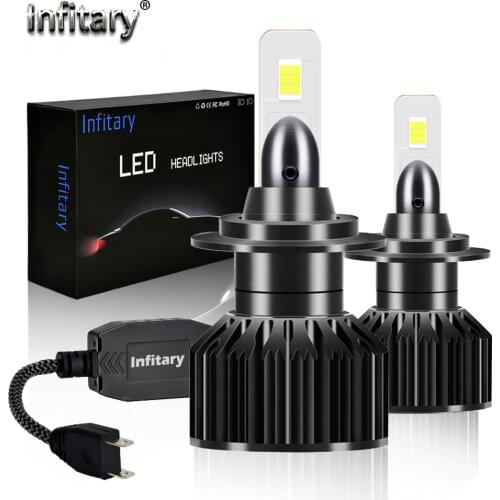 Infitary 2Pcs Car H4 H7 Led 20000lm 6000k 6500k Headlight Bulbs 100W 12V 3570 Chips H1 H11 9005 9006 HB3 HB4 Auto Fog Lamp