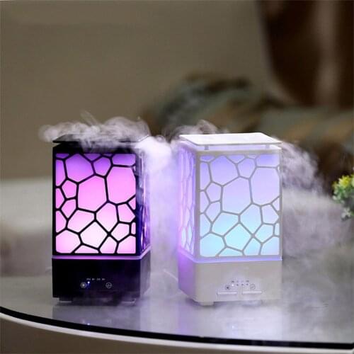 LED Colorful Night Light Water Cube Aromatherapy Diffuser Machine Ultrasonic Air Humidifier, Difuser Aromatherapy Home Use 200ML