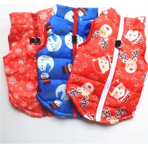 Warm Coat for Dog Christmas Winter Pet Clothes Jacket for Dog Snowman Pattern Dogs Harness Vest Christmas Cute Cat Vest Harness