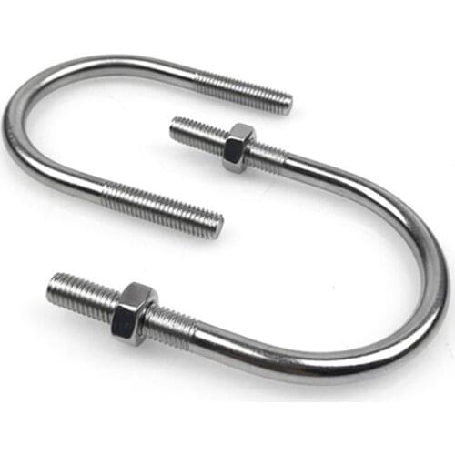 M6 Bolts U style 304 stainless steel U-shaped screw U-shaped buckle bolt U-shaped pipe clamp Send two nuts