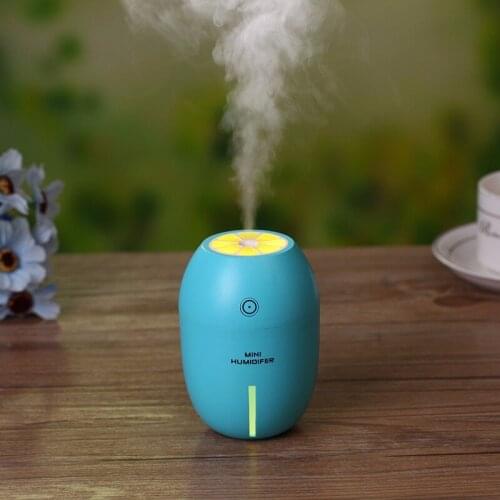 Creative Lemon Style USB Ultrasonic Humidifier With Colorful Led Light Essential Oil Aroma Diffuser Auto Off Touch Switch