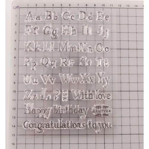 Reunion Uppercase and Lowercase Letters Silicone Clear Stamp DIY Transparent Photo Album Decor Paper Arts Crafts New 2021