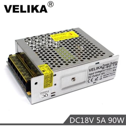 High quality DC power supply Switch 18V 5A 90W AC DC Converter Led driver Power Supplies For Lighting Lamp CCTV 3d printer CNC