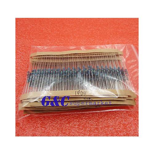 1/4w Resistance 1% Metal Film Resistor Bag 20 kinds Each 20 Total 400pcs top DIY electronics