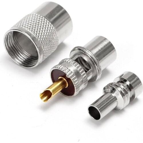 1PCS PL259 Male Plugs Screwed Coupling Connector RF UHF Radio-Frequency Head Adaptor RG8U RG58 Cable Coupler Mechanical Fittings