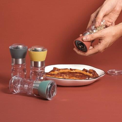 1PC Manual Salt Pepper Mill Grinder Seasoning Bottle Spice Grinding Containers Adjustable Mill Shakers Kitchen Gadgets