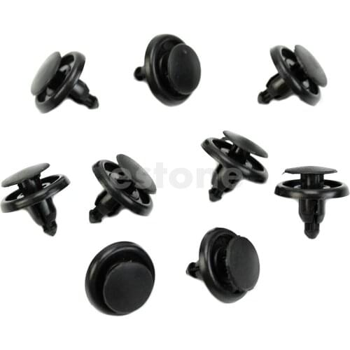 New Useful 10pcs Fastener Bumper Push Retainer Hood Clips 7mm for toyota