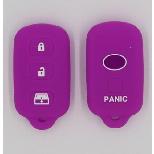 2PC Fit For Toyota YARIS AURIS Sienna Remote Key Protector Cover 2005 2006 2007 2008 2009 2010 Fob 3 Buttons Silicone Case