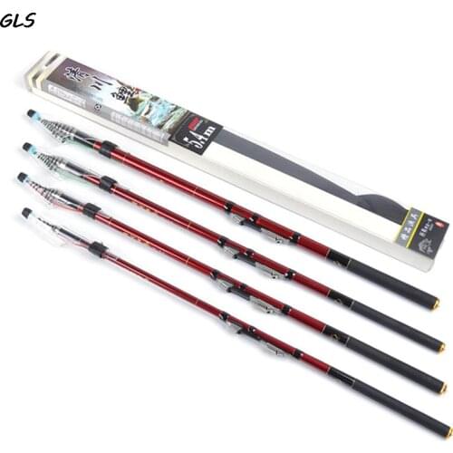 99% Carbon Fiber Telescopic Fishing Rod 2.7-5.4m Telescopic Fishing Rod Spinning Fishing Pole