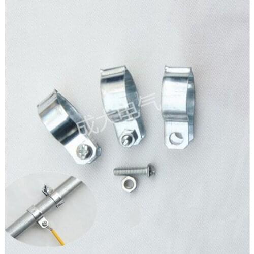 Free shipping pipe clamp 10pcs/lot with screw Grounding card electric rolling head galvanized KBG JDG ground