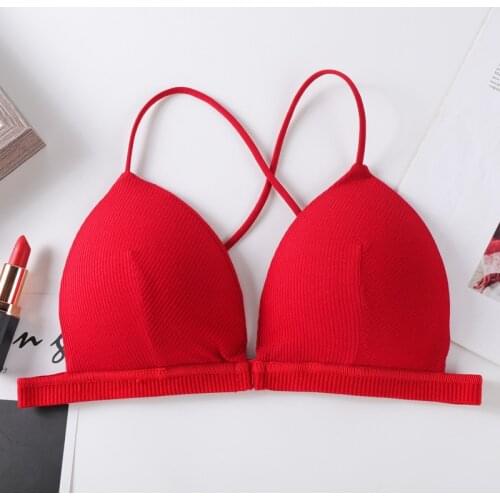 Front Closure Bras For Women Sexy Lingerie Push Up Bra Comfort Brassiere Trangle Cup Bralette Wireless Seamless Underwear