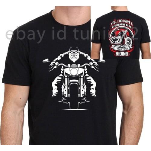 Yes I Do Have Retirement Plan Riding Motorcycle T-Shirt MenS Black: S-To-3Xl New Sleeve Casual Cartoon Print Shipping T-Shirt
