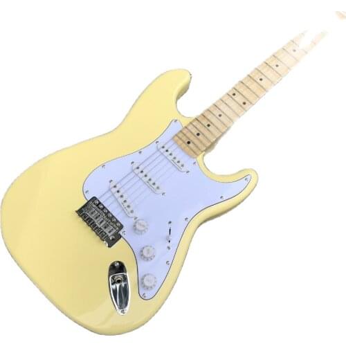 Electric guitar with deep Maple tuning fork, 21 pieces, cream, yingwie Malmsteen st, free delivery
