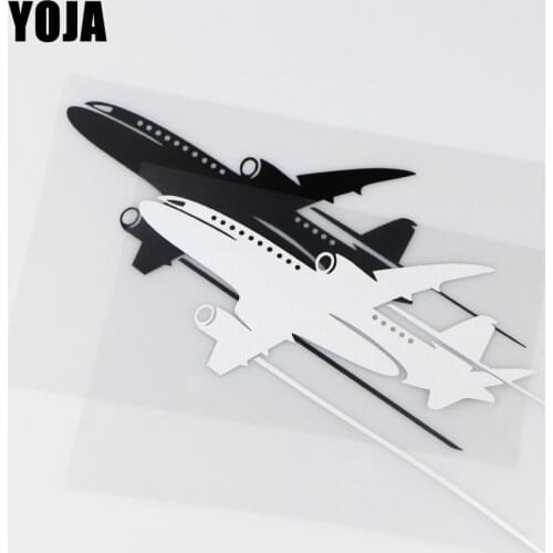 YOJA 20X12.3CM Personality Cartoon Airplane Car Sticker Vinyl Decal Fashion Decor ZT2-0051