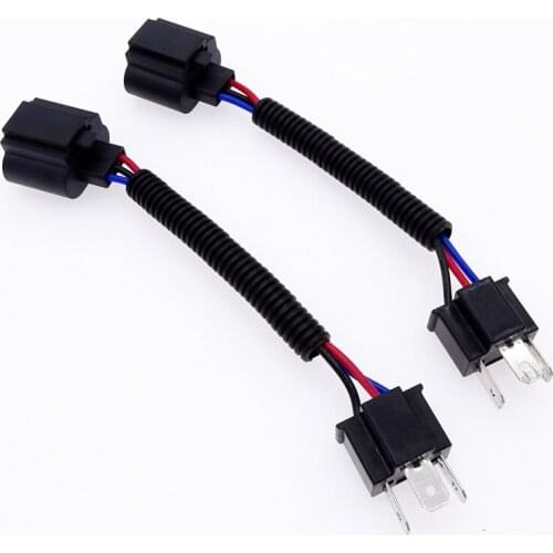 1 Pair for H4 Male To H13 Car USB Socket Car LED Headlight Conversion Cable Wire Connector Car Pigtail Wire Adapter Accessories