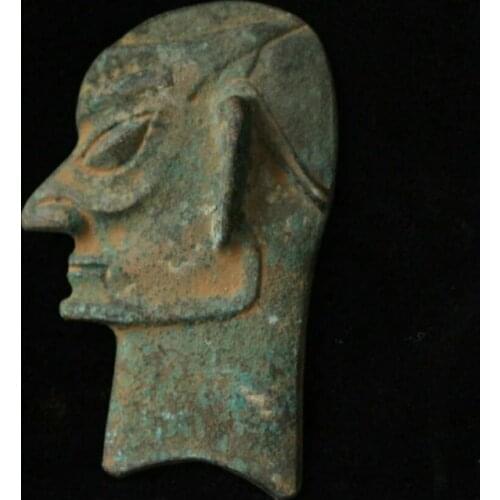 China Chinese Anntique Bronze Ware Sanxing Dui Haed Statue Sculpture Collection Ornaments Statues for Decoration