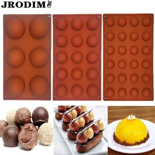 Kitchen Baking Accessories Silicone Cake Molds DIY Half Round Sphere Cake Moulds Pastry Mousse Chocolate Jelly Mold Cake Tools