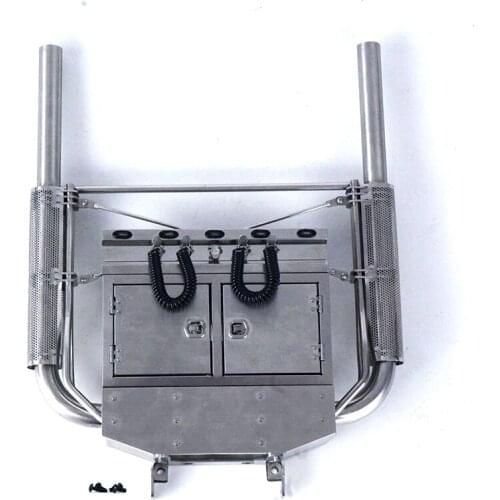 Exhaust Pipe Toolbox Light LESU Metal Spare Part for TAMIYA 1/14 RC Tractor Truck Model TH18390-SMT3