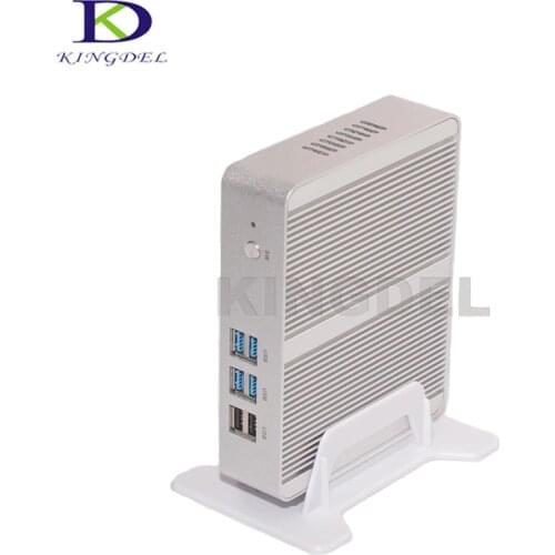 Fanless mini itx PC Intel Celeron N3150 Quad Core , 2*HDMI, 2*LAN,300M WIFI,4*USB 3.0,TV BOX NC690
