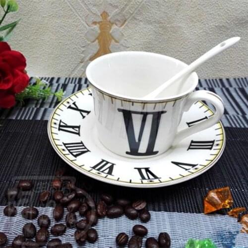 Ceramic coffee cup set European simple bone china coffee cup