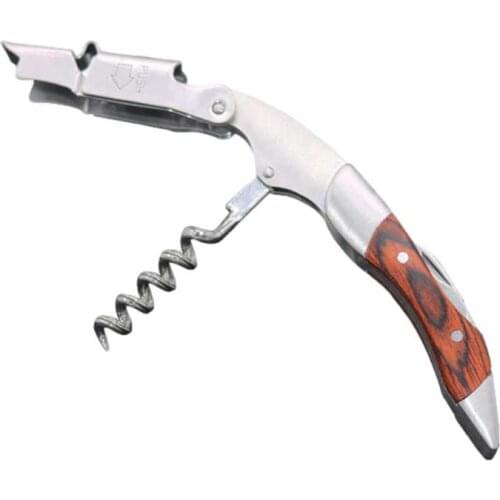 Opener Stainless Steel Metal With Plastic Handle Folding Corkscrew for Wine Bottle Opener and Foil Cutter Gift for Wine Lovers