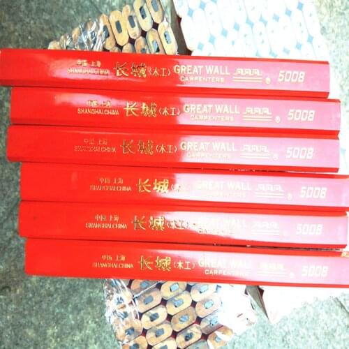 50 Pcs/Lot Wholesale Carpenter Pencil Flat Thick Lead Carpenter Professional Pencil for Carpenter
