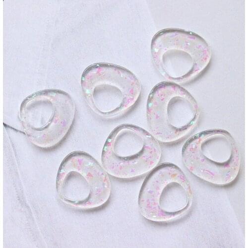 10 PCS 15x16mm Fashion Resin Water Drop Charms Pendant DIY Earrings Accessories For Jewelry Making