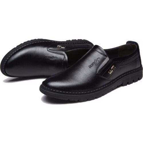 QWEDF High quality leather shoes Men, sping autumn Business fashion Men Casual Shoes, Brand Shoes Menloafers shoes SY-28