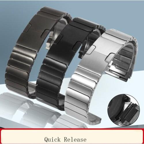 For Huawei Watch3 Pro Stainless Steel Watch Strap 22mm Black Silver For Huawei GT2 Metal Wristband Quick Release