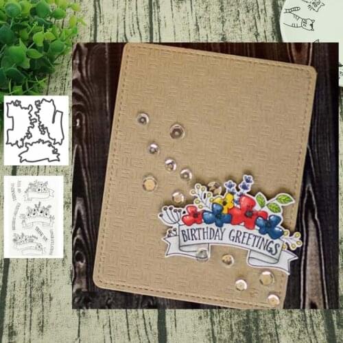 Christmas label Metal Cutting Dies and clear stamps for DIY Scrapbooking Card Making Decoration Supplies