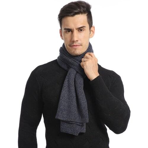 Winter Scarf for Men Soft Knit Scarve Long Striped Scarf Fashion Women 170cm