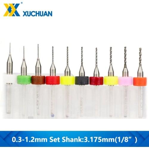 10pcs 0.3-1.2mm PCB Mini Drill Bit Carbide Micro Drill Bit PCB Printed Circuit Board Drill Bit Set PCB Drill