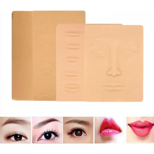 Practice Fake False Skin Blank Lips Eyes Lips Head for Permanent Makeup Microblading Tattoo 3D Silicon Tattoo Fake False Skin