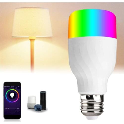 E27 LED Bluetooth Smart Bulb Wifi APP Control RGB AC85-265V Color Changeable Timing Home Lighting Support