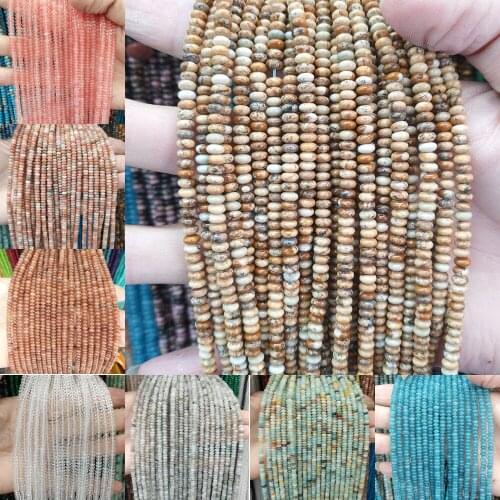 High Quality Natural Semi-precious Stone Loose Beads Abacus Shape Beads Strand DIY for Making Necklace Bracelet Spacer Beads