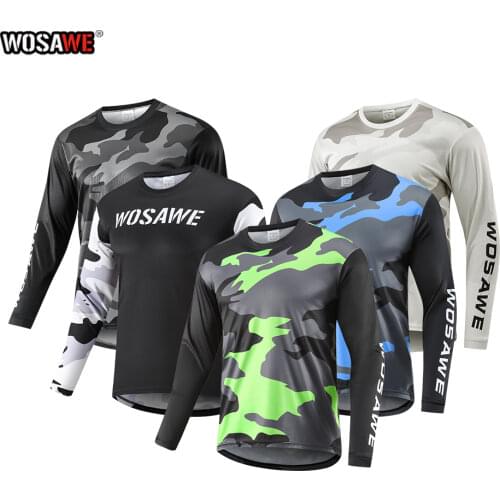 WOSAWE 2021 Team MTB Motorcycle Shirts Loose Breathable moto gp Racing Motocross t-shirt jersey Cycling Downhill Jersey Tops
