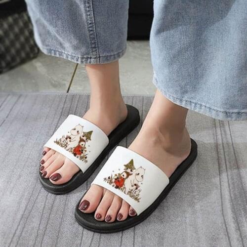 2021 women slippers Cute animal Cartoon Pattern Shoes Outdoor Indoor Home Non-slip Slides Summer Beach Fashion Open Toe