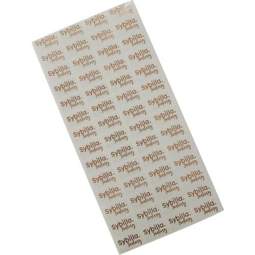 Custom hot stamping gold foil label sticker adhesive vinyl PVC sticker labels