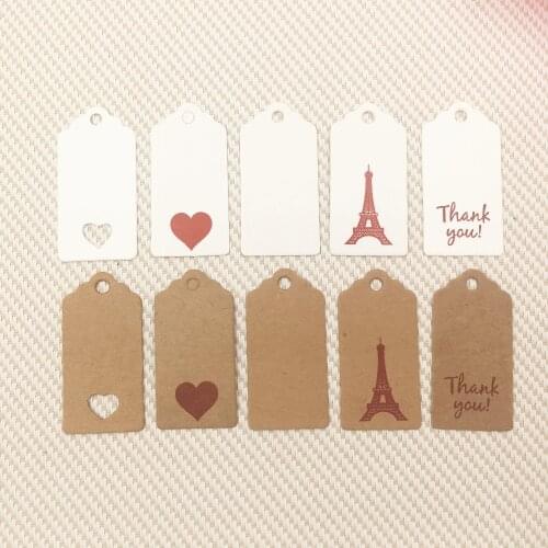 100pcs/lot 4x2cm New mini lovely tags headdress jewelry paper hang price tags Many styles lables