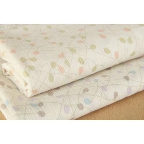 118x50cm Thin Multi-colored Small Leaves, Soft Wrinkled Cotton Fabric DIY Cloth Make Bedding Quilt Decoration Home 160g/m