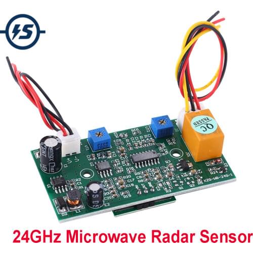 24GHz Microwave Radar Sensor Module Delay Time Sensing Distance Adjustable 24.125GHz