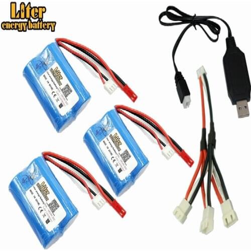 3pcs 7.4V 1300mAH Lipo Battery For Remote control helicopter RC Boat 7.4 V 1300 mAH 20C discharge 18500 toy battery Cylindrical