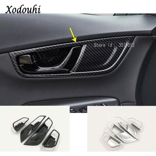 For Hyundai Kona Encino Kauai 2017 2018 2019 2020 Car Sticker Body Styling Cover Trim Door Inner Handle Bowl Frame Parts 4pcs