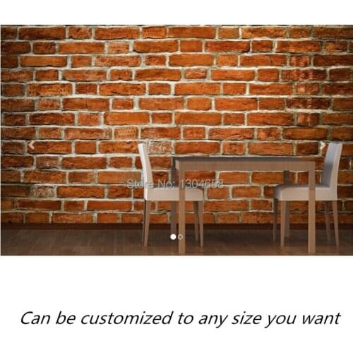 Free shipping custom murals Rundown Red Brick Wall Mural sofa bedroom TV backdrop wallpaper