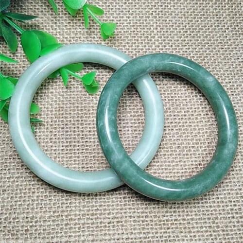 Natural Jade Bangle Bracelet Hand-Carved Fine Charm Jewellery Fashion Accessories Women Round Bangle for Friend