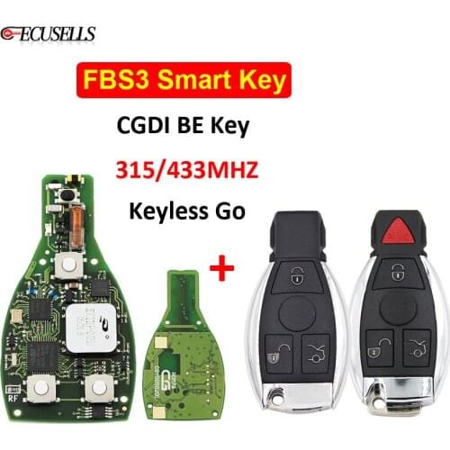 CGDI One Button Start Keyless Go MB FBS3 Smart Key 315Mhz 433Mhz For Mercedes Benz W204 W207 W212 W164 W166 W216 W221 With Shell