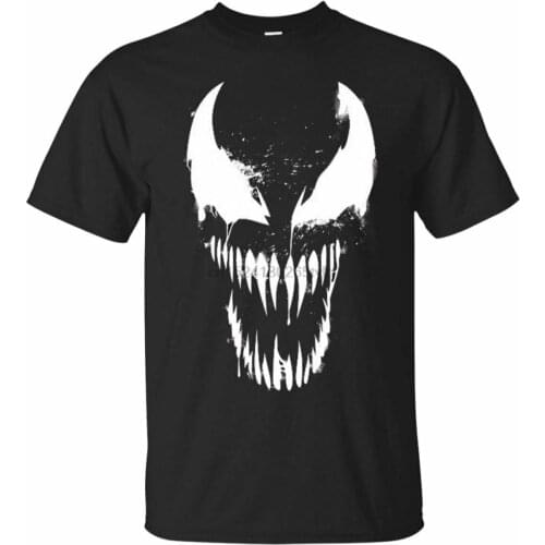 Black Navy T-Shirt Men Venom Face Black T-Shirt 2018 Movie Tee Shirt1