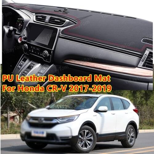 For Honda CR-V RW1~RW6 CR 2017-2019 PU Leather Anti-Slip Mat Sunshade Dashmat Protect Carpet Dashboard Cover Pad Accessories